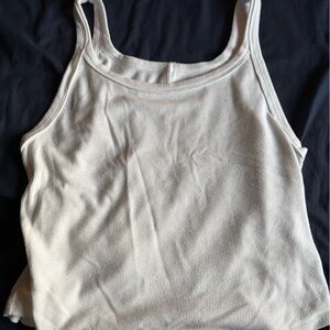 SO white Ribbed Camisole